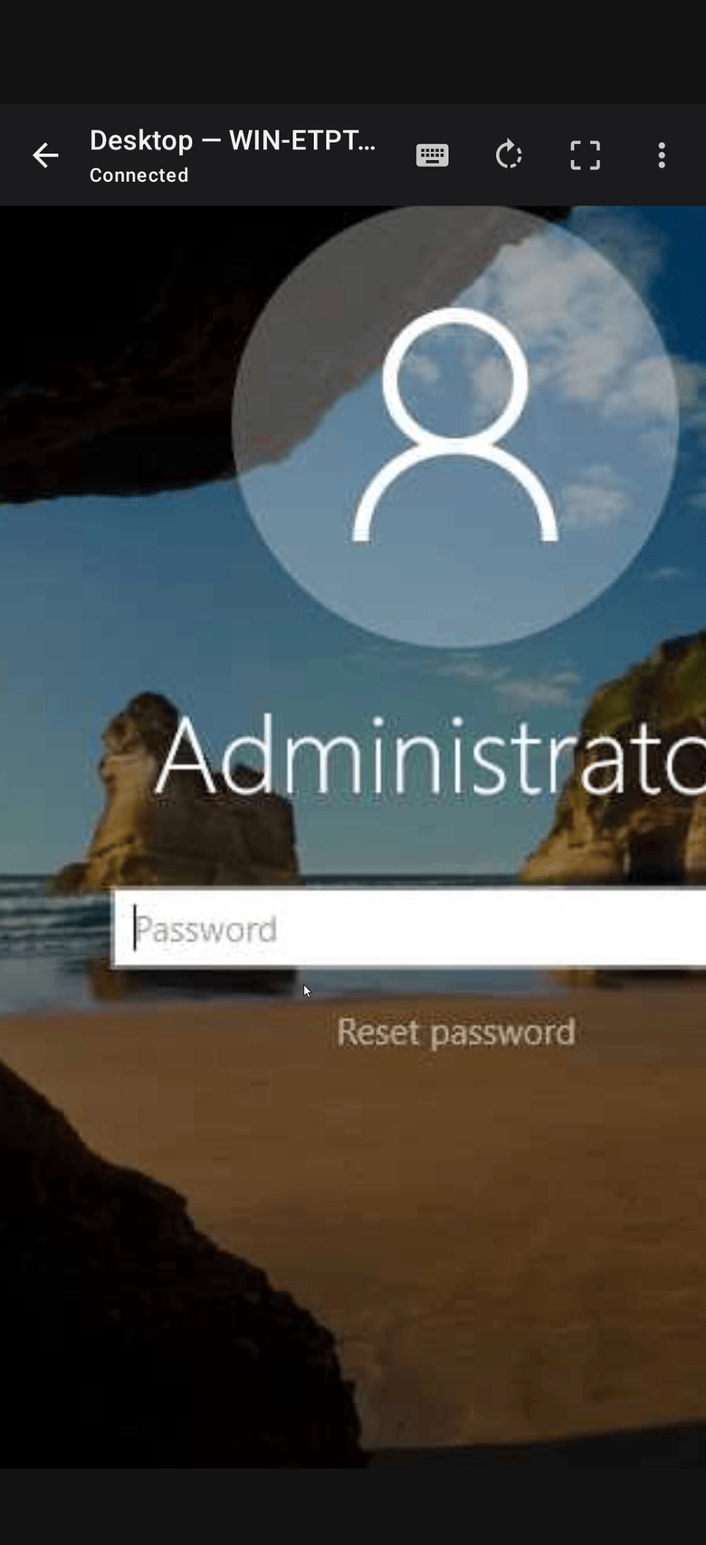 PocketMesh — Remote desktop screen